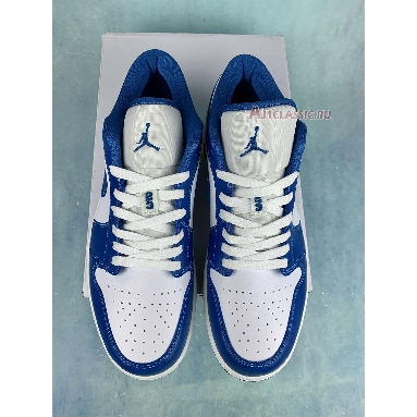 Air Jordan 1 Low Marina Blue DC0774-114-2 White/White/Dark Marina Blue Mens Womens Shoes