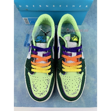 Air Jordan 1 Retro Low OG Doernbecher 2023 FD9665-351 Gorge Green/Court Purple/White/Barely Volt/Sail Sneakers