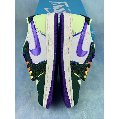 Air Jordan 1 Retro Low OG Doernbecher 2023 FD9665-351 Gorge Green/Court Purple/White/Barely Volt/Sail Sneakers