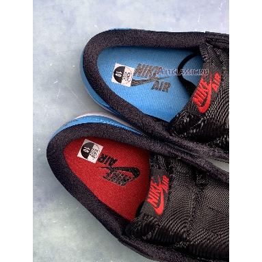 Air Jordan 1 Retro Low OG NC to Chi CZ0775-046 Black/Dark Powder Blue/Gym Red Mens Womens Shoes