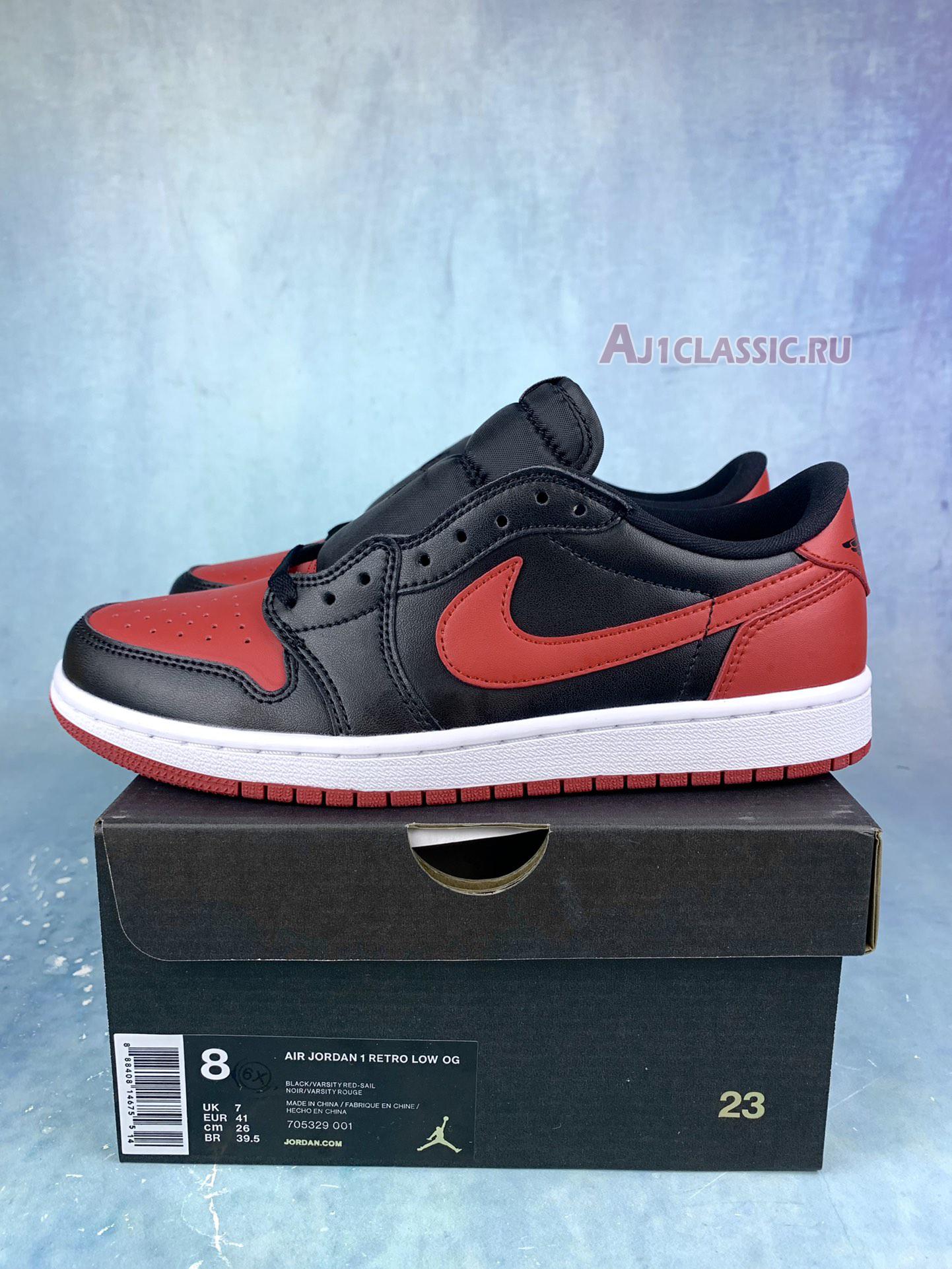 New Air Jordan 1 Retro Low OG "Bred" 705329-001 Shoes