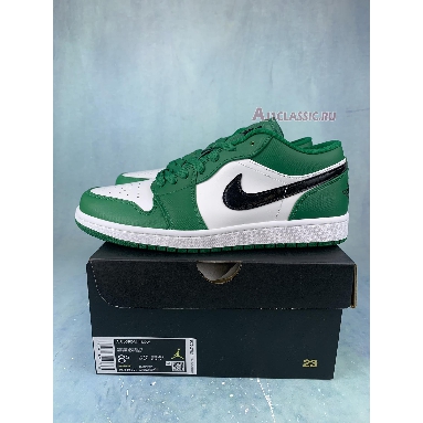 Air Jordan 1 Low Pine Green 553558-301-2 Pine Green/Black/White Mens Womens Shoes