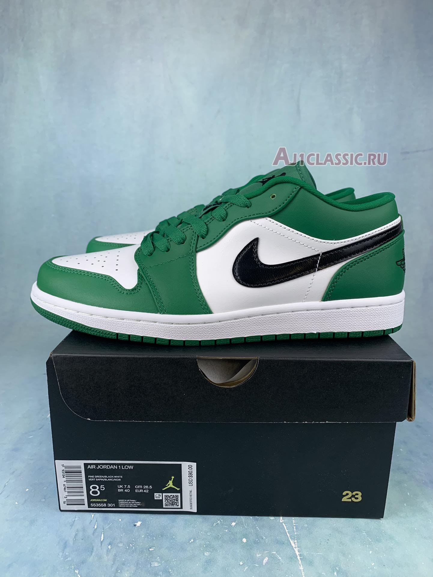 New Air Jordan 1 Low "Pine Green" 553558-301-2 Shoes