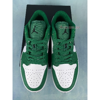 Air Jordan 1 Low Pine Green 553558-301-2 Pine Green/Black/White Mens Womens Shoes