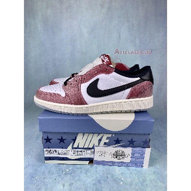 Trophy Room x Air Jordan 1 Low OG SP Chicago Friends & Family FN0432-017 White/Sail/Varsity Red/Black Mens Womens Shoes