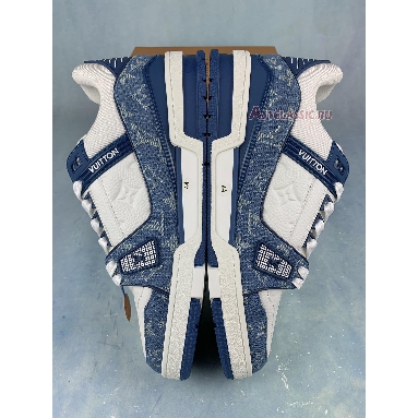 Louis Vuitton Trainer Low Monogram Denim 1A9JGS White/Blue Sneakers