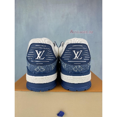 Louis Vuitton Trainer Low Monogram Denim 1A9JGS White/Blue Sneakers