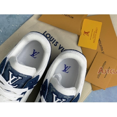 Louis Vuitton Trainer Low Monogram Denim 1A9JGS White/Blue Sneakers