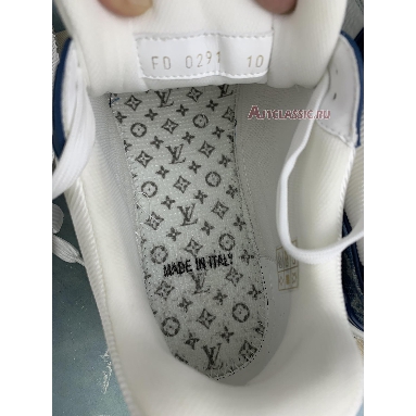 Louis Vuitton Trainer Low Monogram Denim 1A9JGS White/Blue Sneakers