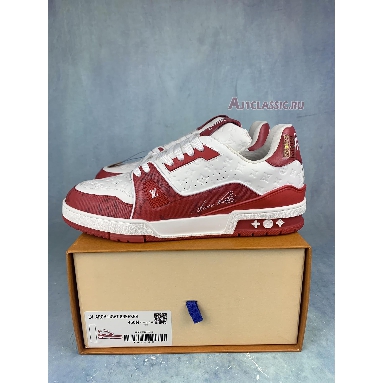 Louis Vuitton Trainer Low #54 Mini Monogram - Red 1AANFJ Red/White Sneakers