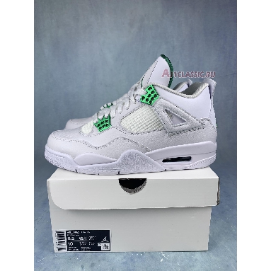 Air Jordan 4 Retro Green Metallic CT8527-113-2 White/Pine Green/Metallic Silver Sneakers