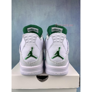 Air Jordan 4 Retro Green Metallic CT8527-113-2 White/Pine Green/Metallic Silver Sneakers