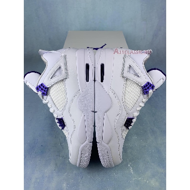 Air Jordan 4 Retro Purple Metallic CT8527-115 White/Court Purple/Metallic Silver Sneakers