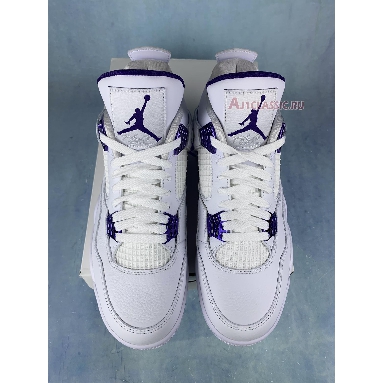 Air Jordan 4 Retro Purple Metallic CT8527-115 White/Court Purple/Metallic Silver Sneakers