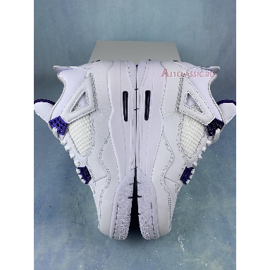 Air Jordan 4 Retro Purple Metallic CT8527-115 White/Court Purple/Metallic Silver Sneakers