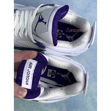 Air Jordan 4 Retro Purple Metallic CT8527-115 White/Court Purple/Metallic Silver Sneakers