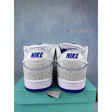 Nike Dunk Low Premium SB Cracked Leather CJ6884-100-2 White/White-Game Royal Mens Womens Shoes