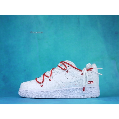 Supreme x Nike Air Force 1 Low White Red CU9225-101 White/Red Mens Womens Shoes