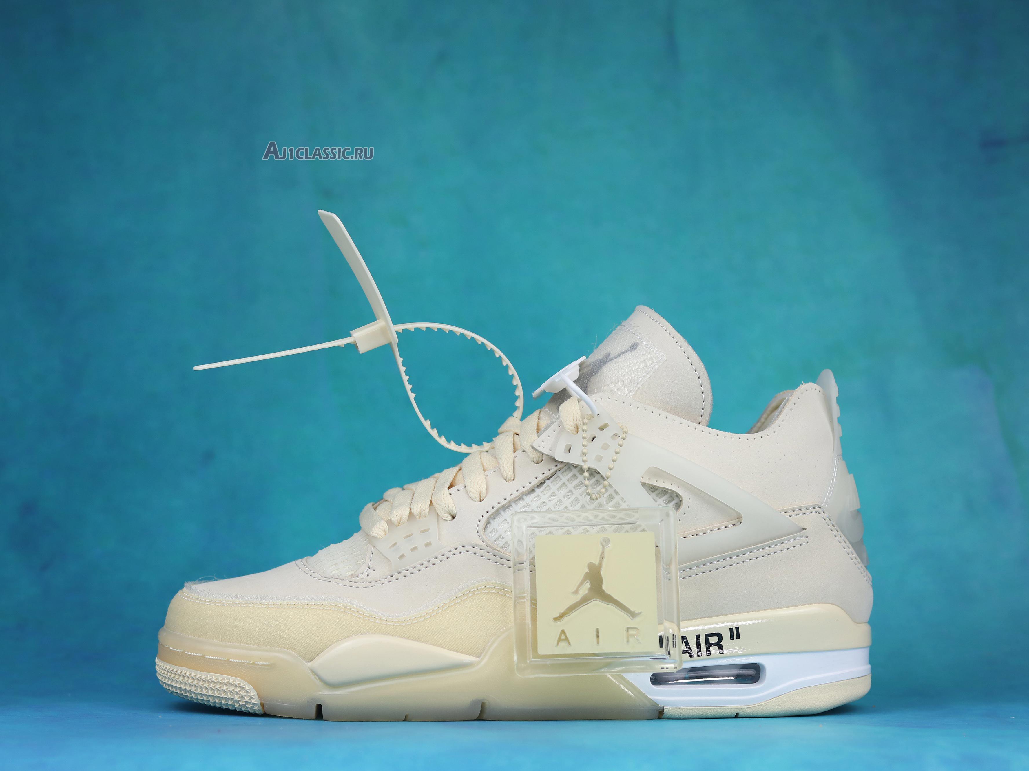 New Off-White x Air Jordan 4 Retro SP "Sail" CV9388-100-2 Shoes