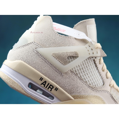 Off-White x Air Jordan 4 Retro SP Sail CV9388-100-2 Sail/Muslin/White/Black Mens Womens Shoes