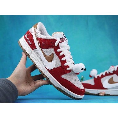 Nike Dunk Low SE 85 Christmas Milu Deer DO9457-112 Red-GreyMerry ChristMas/Milu Deer Mens Womens Shoes