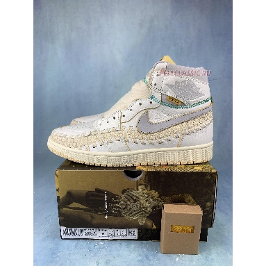 Union LA x Bephies Beauty Supply x Air Jordan 1 Retro High OG SP Summer of 96 FD2565-100 Sail/Wolf Grey/Muslin/Pale Vanilla/Kinetic Green/University Gold Mens Womens Shoes