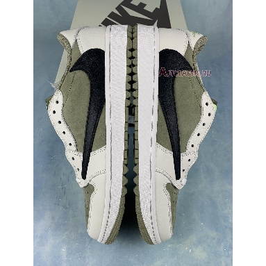 Travis Scott x Air Jordan 1 Low Golf Neutral Olive FZ3124-200 Neutral Olive/Black/Sail/Light Lemon Twist/Baroque Brown/White Mens Womens Shoes