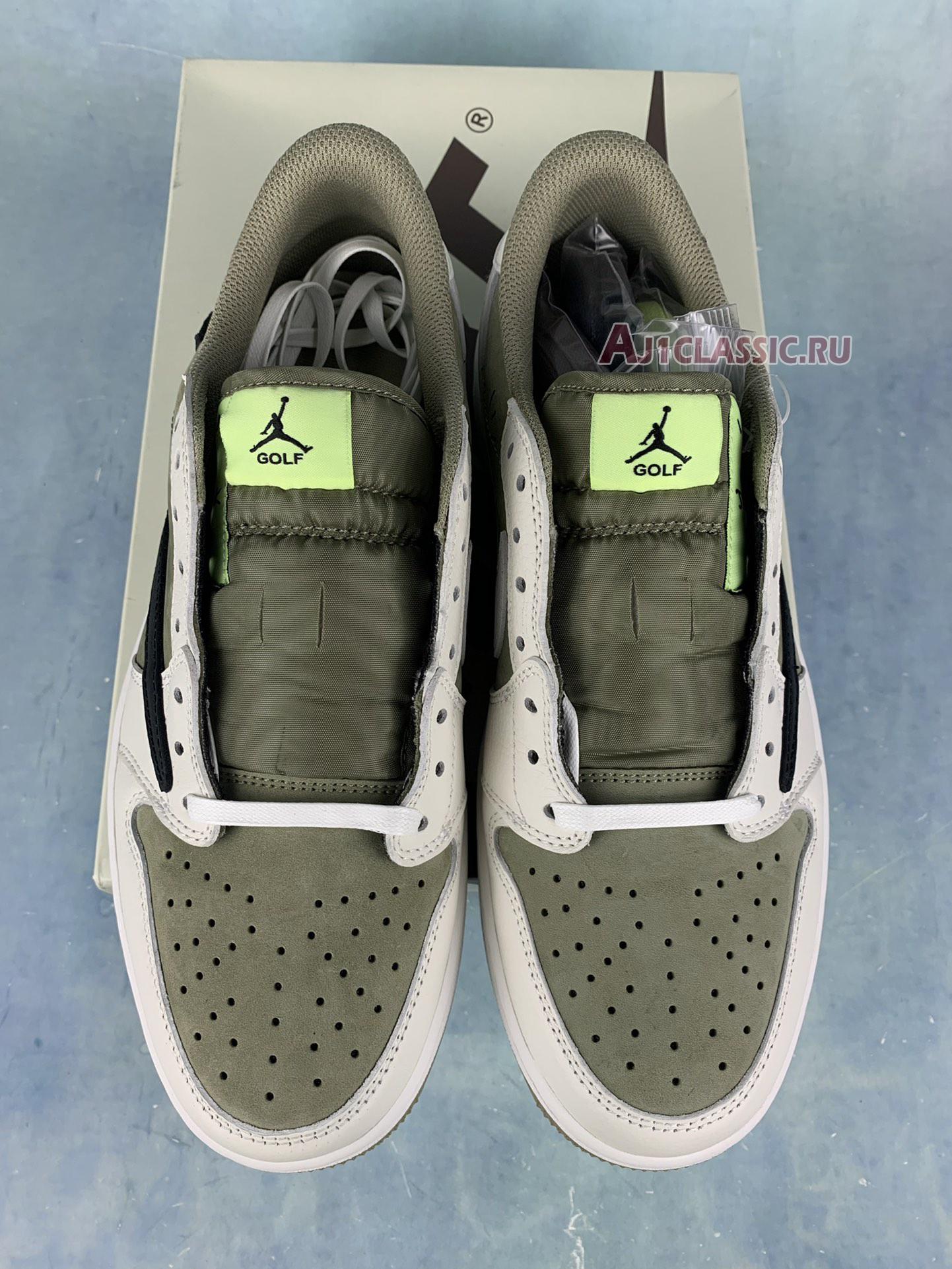 New Travis Scott x Air Jordan 1 Low Golf "Neutral Olive" FZ3124-200 Shoes