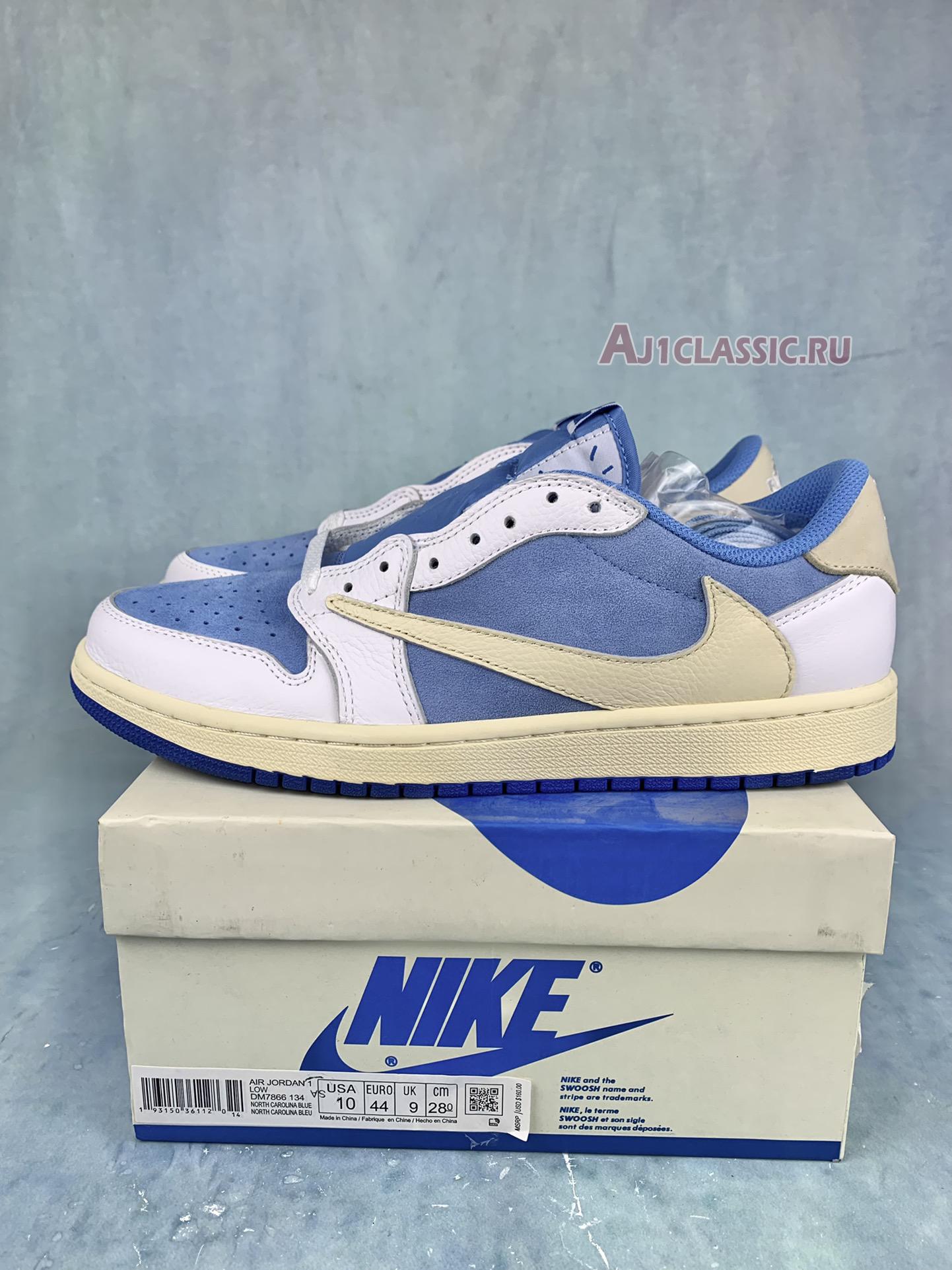 New Travis Scott x Fragment x Air Jordan 1 Low "UNC Blue" DM7866-134 Shoes