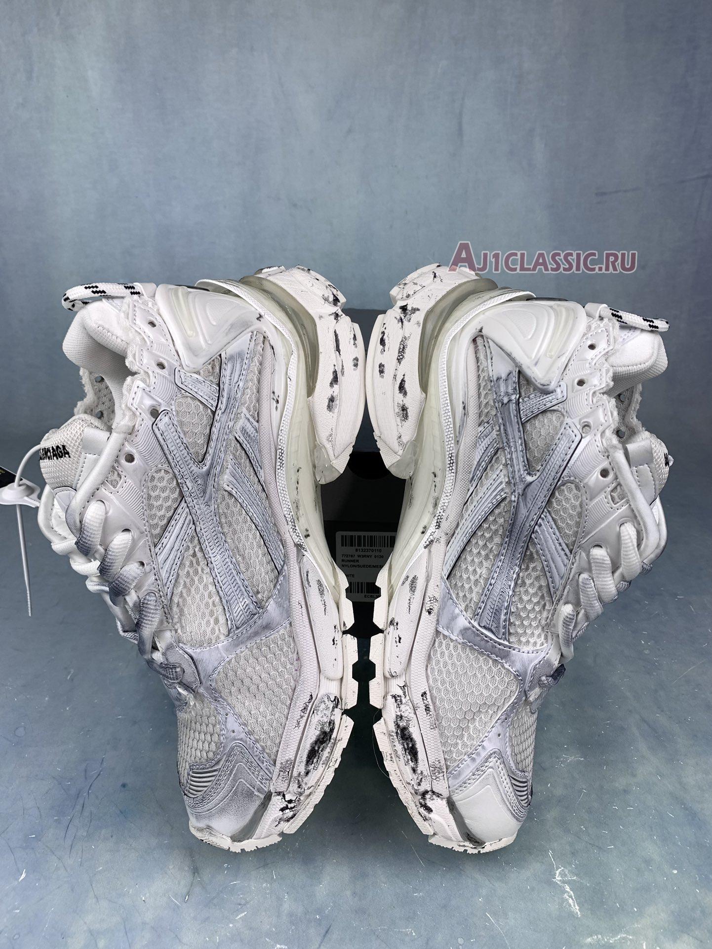 New Balenciaga Runner Sneaker "White Gey Silver" 677403 W3RBL 8100-1 Shoes