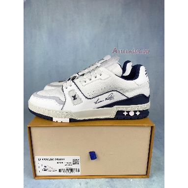 Louis Vuitton Trainer Low #54 Signature - White Marine 1ABNIL White/Marine Sneakers