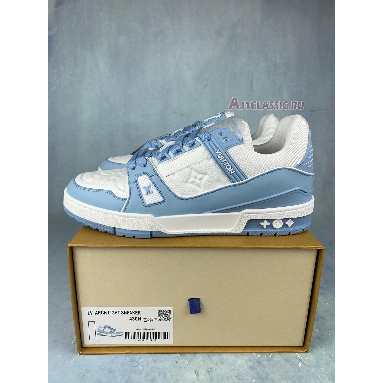 Louis Vuitton Trainer Low White Sky Blue 1AA6X4 White/Sky Blue Sneakers