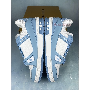 Louis Vuitton Trainer Low White Sky Blue 1AA6X4 White/Sky Blue Sneakers