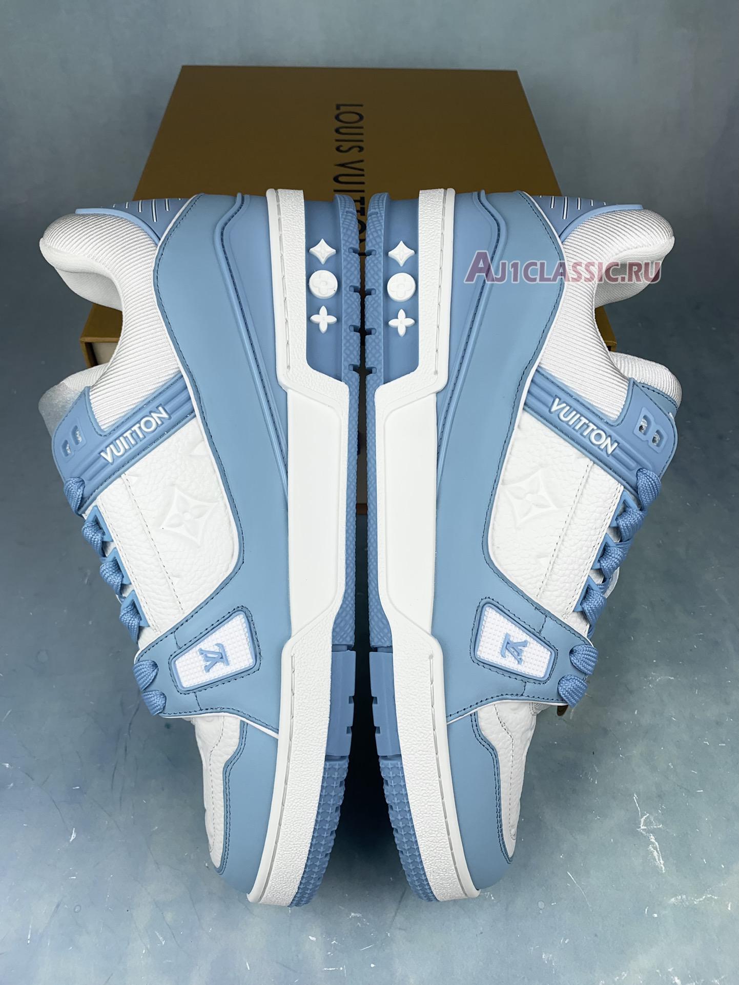 New Louis Vuitton Trainer Low "White Sky Blue" 1AA6X4 Shoes