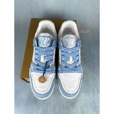 Louis Vuitton Trainer Low White Sky Blue 1AA6X4 White/Sky Blue Sneakers