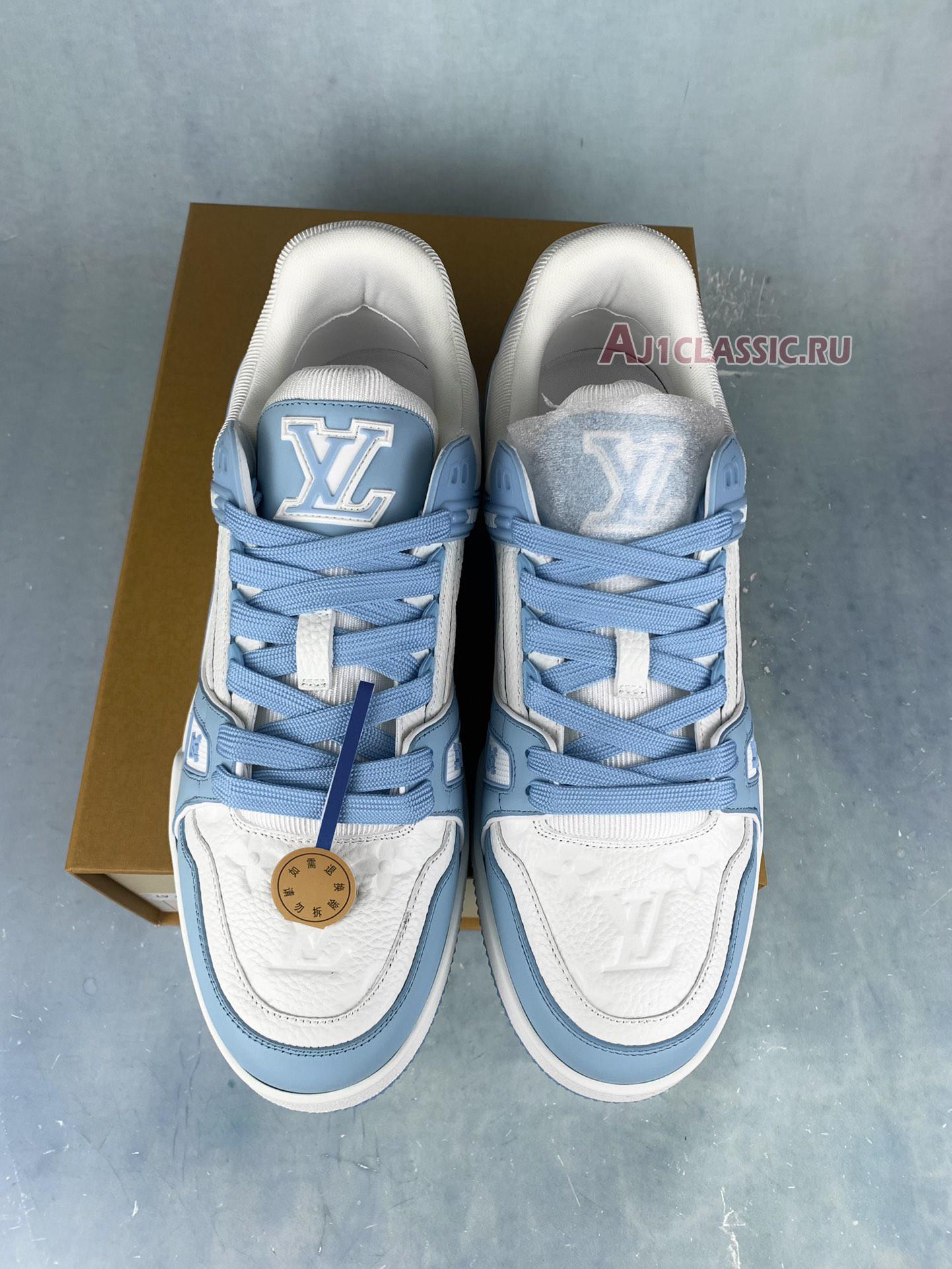 Louis Vuitton Trainer Low "White Sky Blue" 1AA6X4