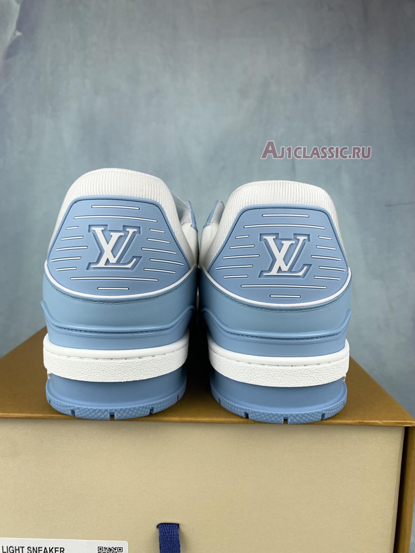 Louis Vuitton Trainer Low "White Sky Blue" 1AA6X4