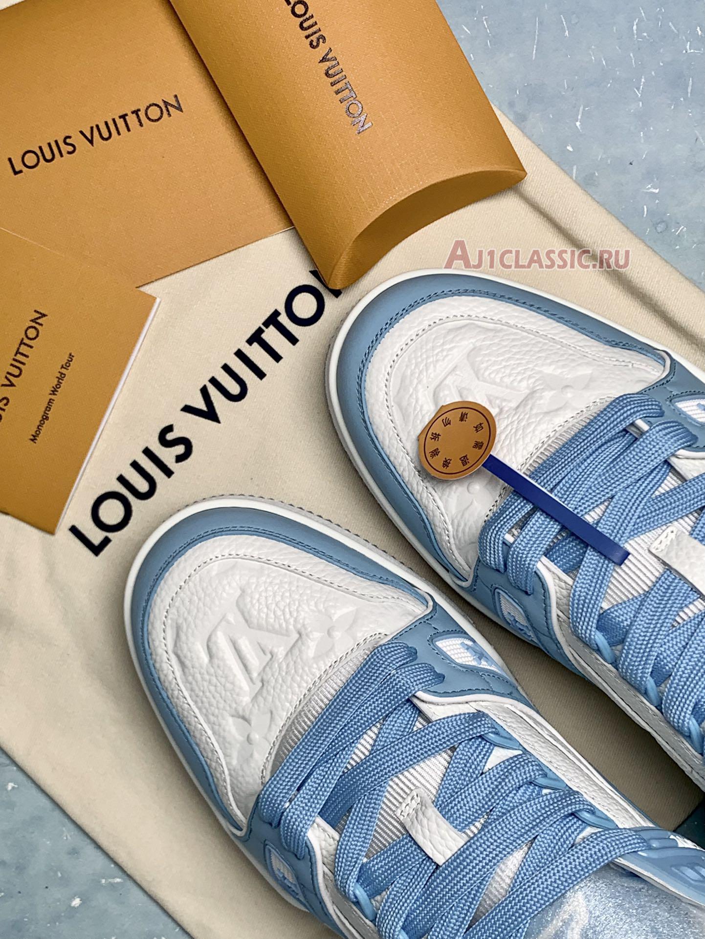 Louis Vuitton Trainer Low "White Sky Blue" 1AA6X4