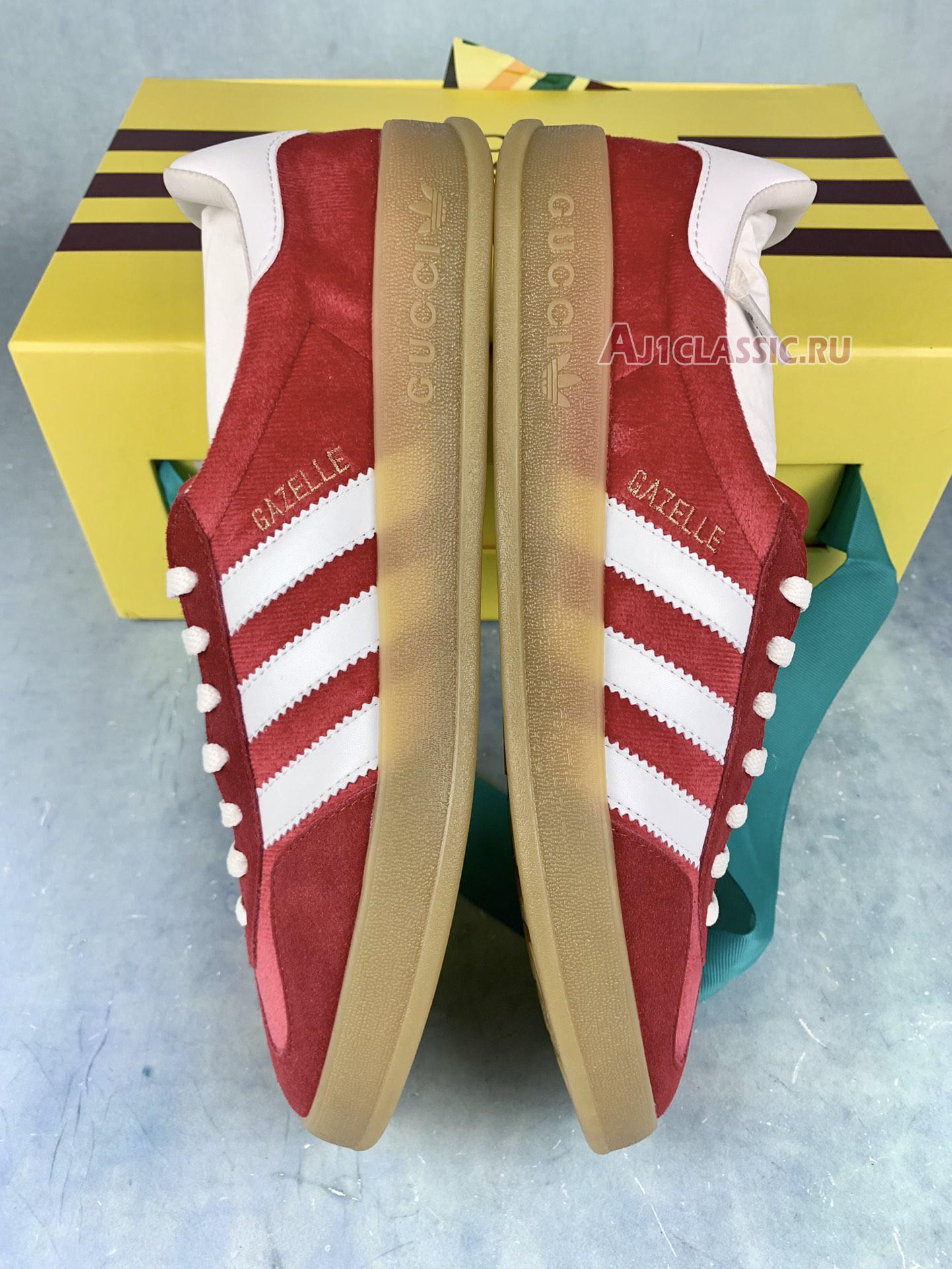 New Adidas x Gucci Gazelle "Red Velvet" 707864 9STU0 6360 Shoes