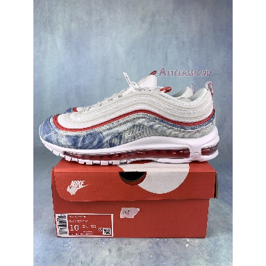 Nike Air Max 97 Washed Denim DV2180-900 Multi-Color/Habanero Red/Sail/White Mens Womens Shoes