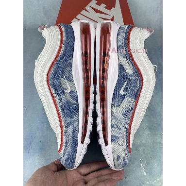 Nike Air Max 97 Washed Denim DV2180-900 Multi-Color/Habanero Red/Sail/White Mens Womens Shoes