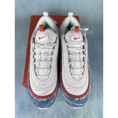 Nike Air Max 97 Washed Denim DV2180-900 Multi-Color/Habanero Red/Sail/White Mens Womens Shoes