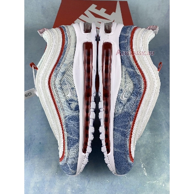 Nike Air Max 97 Washed Denim DV2180-900 Multi-Color/Habanero Red/Sail/White Mens Womens Shoes