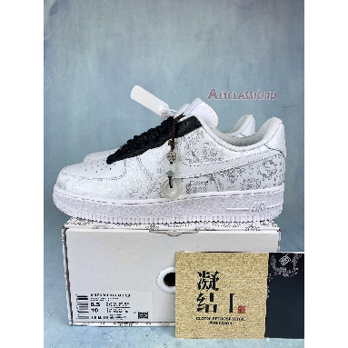 Nike Air Force 1 Low x Clot White Silk Jade Pendant 315166-100 White/Black Mens Womens Shoes