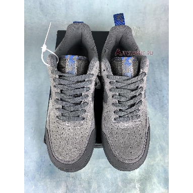 Nike Air Force 1 Low Cut Out Swoosh - Grey DO6709-002 Smoke Grey/Black/Light Photo Blue Mens Womens Shoes