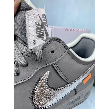 Off-White x Nike Air Force 1 Low Ghost Grey DX1419-500 Ghost Grey/Silver Mens Womens Shoes