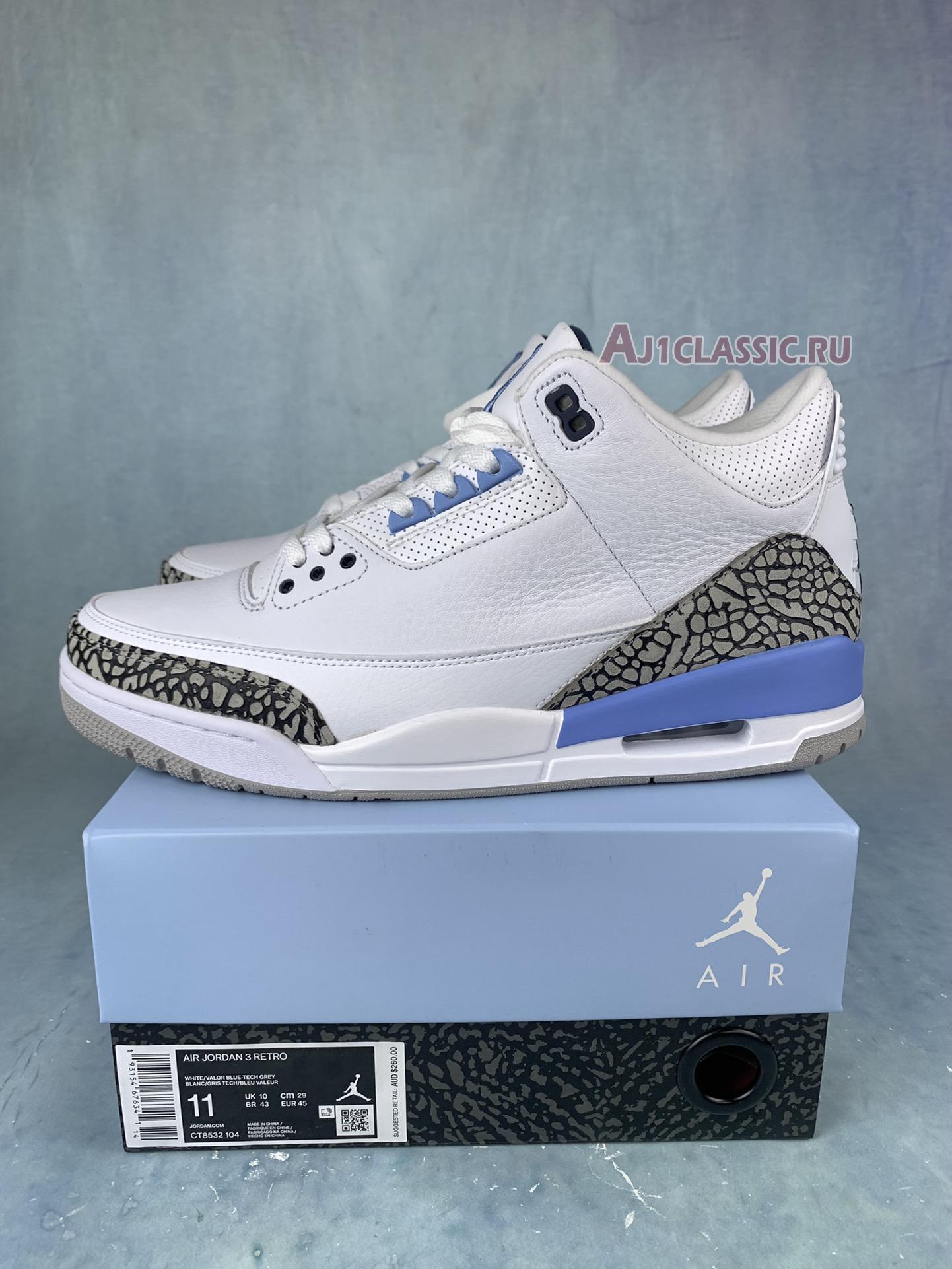 New Air Jordan 3 Retro "UNC" CT8532-104-1 Shoes