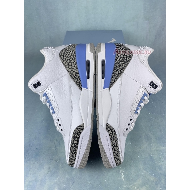 Air Jordan 3 Retro UNC CT8532-104-1 White/Valor Blue/Tech Grey Sneakers