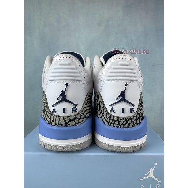 Air Jordan 3 Retro UNC CT8532-104-1 White/Valor Blue/Tech Grey Sneakers