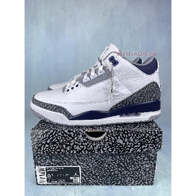 Air Jordan 3 Retro Midnight Navy CT8532-140 White/Midnight Navy/Cement Grey/Black Sneakers